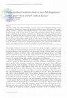 Research paper thumbnail of Do Demanding Conditions Help or Hurt Self‐Regulation?
