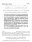 Research paper thumbnail of Meta-analysis of bacterial resistance to macrolides