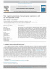 Research paper thumbnail of Why cognitive penetration of our perceptual experience is still the most plausible account