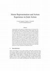 Research paper thumbnail of Motor Representation and Action Experience in Joint Action
