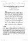 Research paper thumbnail of COMPUTER VISION TECHNIQUES IN URBAN ANALYSIS: PEDESTRIAN BEHAVIOUR ANALYSIS