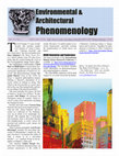 Research paper thumbnail of ENVIRONMENTAL & ARCHITECTURAL PHENOMENOLOGY (winter/spring 2026)