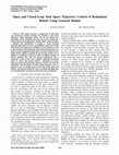 Research paper thumbnail of Open and closed-loop task space trajectory control of redundant robots using learned models