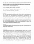Research paper thumbnail of Student identity in transnational higher education: international branch campuses versus Sino-foreign institutes