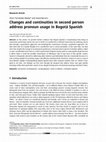 Research paper thumbnail of Changes and continuities in second person address pronoun usage in Bogotá Spanish