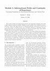 Research paper thumbnail of Module 5: Informational Fields and Continuity of Experience