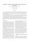Research paper thumbnail of Module 6: Unified Geometric-Informational Framework and Scope Final Synthesis and Interpretive Boundaries