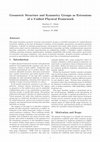 Research paper thumbnail of Geometric Structure and Symmetry Groups as Extensions of a Unified Physical Framework