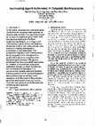 Research paper thumbnail of Increasing agent autonomy in dynamic environments