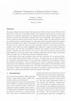 Research paper thumbnail of Diagnostic Transparency in Regional Climate Claims A Comparative Analysis of Western Canada and the Western United States