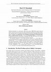 Research paper thumbnail of The 0.72 Threshold Gap Junction Resonance and the Topological Metric of Consciousness Integrating Membrane Soliton Physics, Algebraic Quantum Field Theory, and H 1 Persistence Analysis