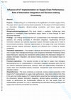 Research paper thumbnail of Influence of IoT Implementation on Supply Chain Performance: Role of Information Integration and Decision-making Uncertainty