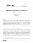 Research paper thumbnail of Just Academic Mobilities in an Unjust World