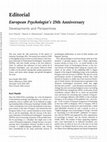 Research paper thumbnail of European Psychologist’s 25th Anniversary