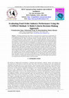 Research paper thumbnail of Evaluating Food Order Industry Performance Using the COPRAS Method A Multi-Criteria Decision-Making Approach