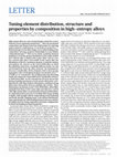Research paper thumbnail of Tuning element distribution, structure and properties by composition in high-entropy alloys
