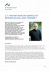 Research paper thumbnail of Hvad betyder det egentligt at betegne sig selv som "troende"?
