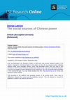 Research paper thumbnail of The Social Sources of Chinese Power