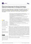 Research paper thumbnail of Whole Exome Sequencing Is the Minimal Technological Approach in Probands Born to Consanguineous Couples