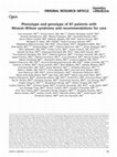 Research paper thumbnail of Phenotype and genotype of 87 patients with Mowat-Wilson syndrome and recommendations for care