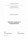 Research paper thumbnail of PRÀCTICA II: ESTUDI DE LA PIEZOELECTRICITAT