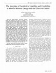 Research paper thumbnail of The Interplay of Aesthetics, Usability and Credibility in Mobile Website Design and the Effect of Gender