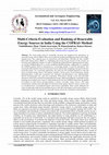 Research paper thumbnail of Multi-Criteria Evaluation and Ranking of Renewable Energy Sources in India Using the COPRAS Method