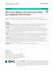 Research paper thumbnail of Role of post design and cement type in fiber post adaptation and retention.