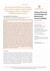 Research paper thumbnail of The Psychosocial Effects of Absentee Fathers on the Cognitive and Psychiatric Development of Boys in Jamaica: A Multidimensional Analysis