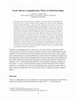 Research paper thumbnail of From Athens to Apophaticism: Where to Find Knowledge