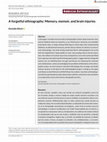 Research paper thumbnail of A forgetful ethnography: Memory, memoir, and brain injuries