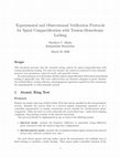 Research paper thumbnail of Experimental and Observational Verification Protocols for Spiral Compactification with Torsion-Monodromy Locking