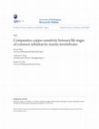 Research paper thumbnail of Comparative copper sensitivity between life stages of common subantarctic marine invertebrates