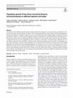 Research paper thumbnail of Population growth of two limno-terrestrial Antarctic microinvertebrates in different aqueous soil media