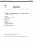 Research paper thumbnail of Toxicity of fuel-contaminated soil to Antarctic moss and terrestrial algae