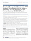 Research paper thumbnail of Clinical and Demographical Characteristics of Patients with Medication Overuse Headache in Argentina and Chile: Analysis of the Latin American Section of COMOESTAS Project