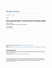 Research paper thumbnail of Rescuing the Revolution: The Revived Case for Enterprise Liability