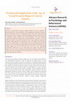 Research paper thumbnail of Psychosocial Implications of the Age of Sexual Consent Being 16 Years in Jamaica