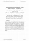 Research paper thumbnail of Plasticity following skilled learning and the implications for BCI performance