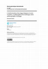 Research paper thumbnail of L’extériorisation chez Kapp, Bergson et Leroi-Gourhan. La philosophie de la technique entre anthropologie et biologie
