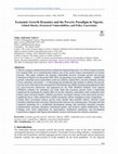 Research paper thumbnail of Economic Growth Dynamics and the Poverty Paradigm in Nigeria