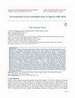 Research paper thumbnail of Environmental Factors and Biodiversity in Nigeria (1960-2025