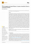 Research paper thumbnail of Novel Insights into Sports History: Croatian-Australian Ultras in Australian Football