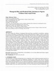 Research paper thumbnail of Managerial Bias and Dividend Policy Decisions in Nigeria: Evidence from Listed Firms