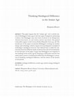 Research paper thumbnail of Thinking Ontological Difference in the Atomic Age