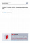 Research paper thumbnail of Comparison of fitness and popularity: fitness-popularity dynamic network model