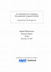 Research paper thumbnail of An Algorithm for Combining Decomposable Graphical Models