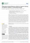 Research paper thumbnail of Supporting Learning Differences: Effects of Cognitive Training on Cognitive Abilities in a School-Based Sample