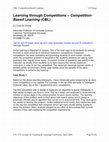 Research paper thumbnail of Learning through Competitions - Competition Based Learning (CBL)