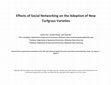 Research paper thumbnail of Effects of Social Networking on the Adoption of New Turfgrass Varieties